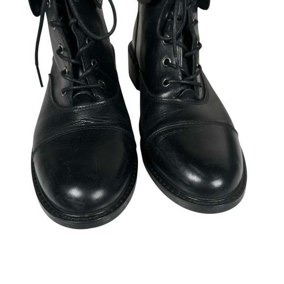 Patricia‎ Nash Women's Sz 10M Lia Black Leather Lace Up Boots - Picture 3 of 13